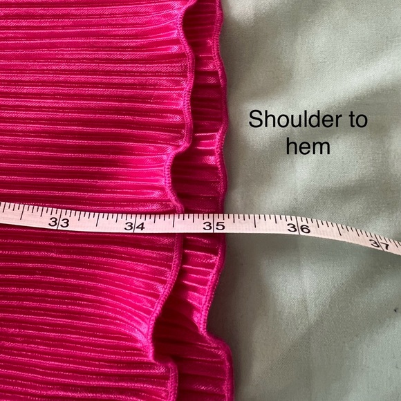 Lyaner Fuchsia Button Down Mini Shirt Dress with Belt - Picture 9 of 12